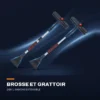 Brosse à neige et grattoir 2 en 1 — manche extensible