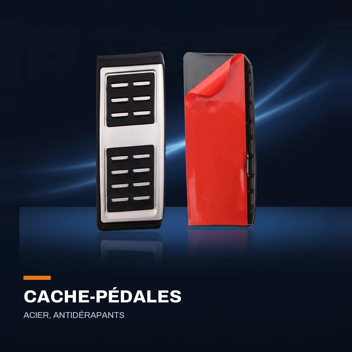 Cache-pédales en acier — antidérapants, universels