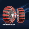 Chaînes à neige textiles antidérapantes — pose sans cric