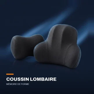 Coussin lombaire et appuie-tête en mémoire de forme