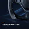 Couvre-volant en cuir à coudre — ajusté, grip renforcé
