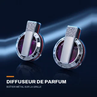 Diffuseur de parfum sur grille d&rsquo;aération — boîtier métal