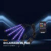 Éclairage de pied à LED — bandeaux avant et arrière