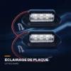 Éclairage de plaque à LED — lot de 2, blanc