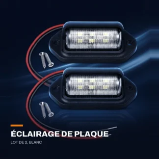 Éclairage de plaque à LED — lot de 2, blanc