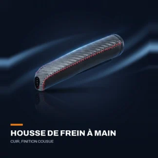 Housse de frein à main en cuir — finition cousue