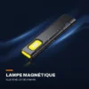 Lampe de travail LED magnétique — rechargeable, feux d&rsquo;alerte