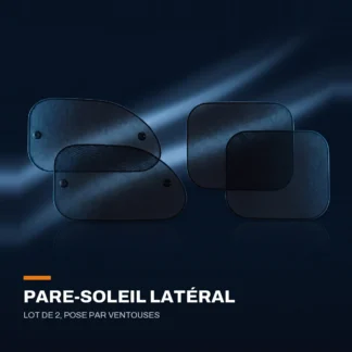 Pare-soleil de vitres latérales — lot de 2, pose par ventouses