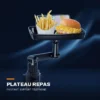 Plateau repas sur porte-gobelet — pivotant, avec support téléphone