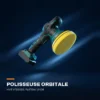 Polisseuse orbitale sans fil — 8 vitesses, plateau de 15 cm