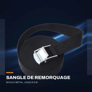 Sangle de remorquage à boucle métal — jusqu&rsquo;à 5 mètres