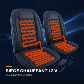Housse de siège chauffante 12 V — chauffe en trois minutes