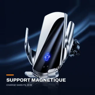 Support magnétique à charge sans fil 15 W — grille d&rsquo;aération